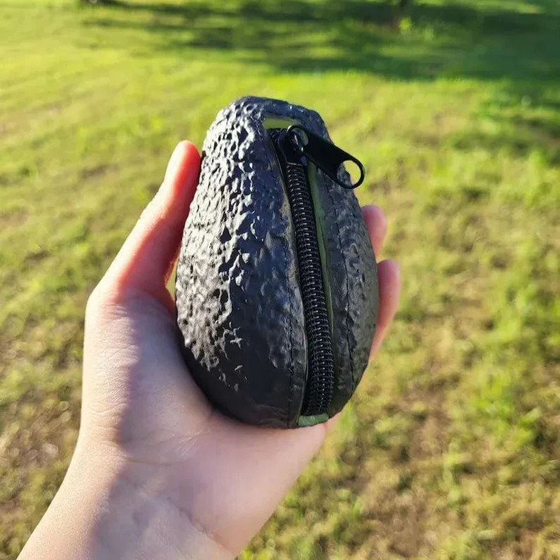 Creative Avocado Shape Mini Coin Purse Wallet Bag Pouch Fun Novelty Gift Portable Handbag Storage Bag Zipper Pocket 241025