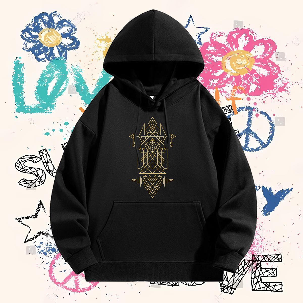 2024 Designer Men's Hooded Sweatshirt Hooded Collar Long Sleeve TOP Quality Hoodie Pullover Floral Print Pullover Hoodie High Street Hip Hop Tech
