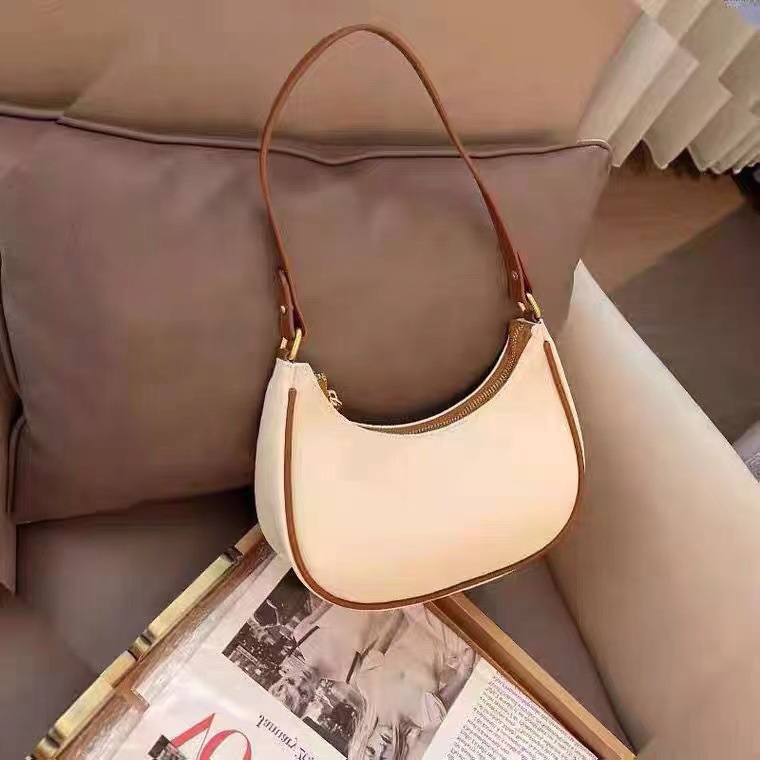25S Fashion Designer Women Ladies Black White Pink Crossbody PU Leather Tote Solid Color Shoulder Bag