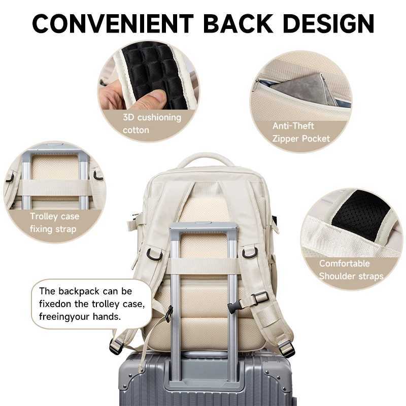 High Quality Travel Backpack Women Carry Lage Students Schoolbags Business Trip Unisex Fit 15.6inch Laptop Bag WaterproofXJ241026