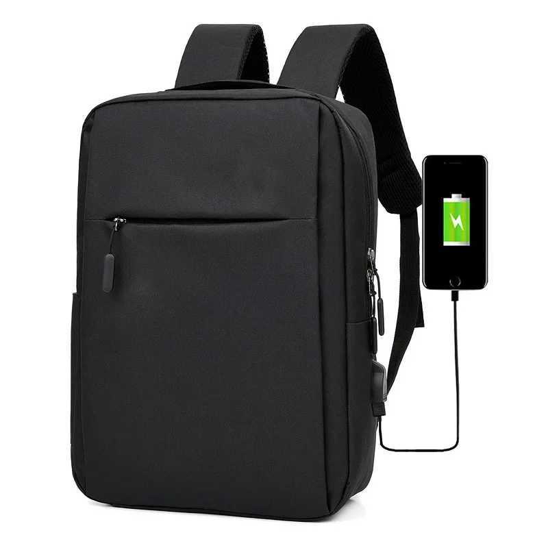 Student schoolbag computer bag 15.5 inch usb casual charging business backpackXJ241026