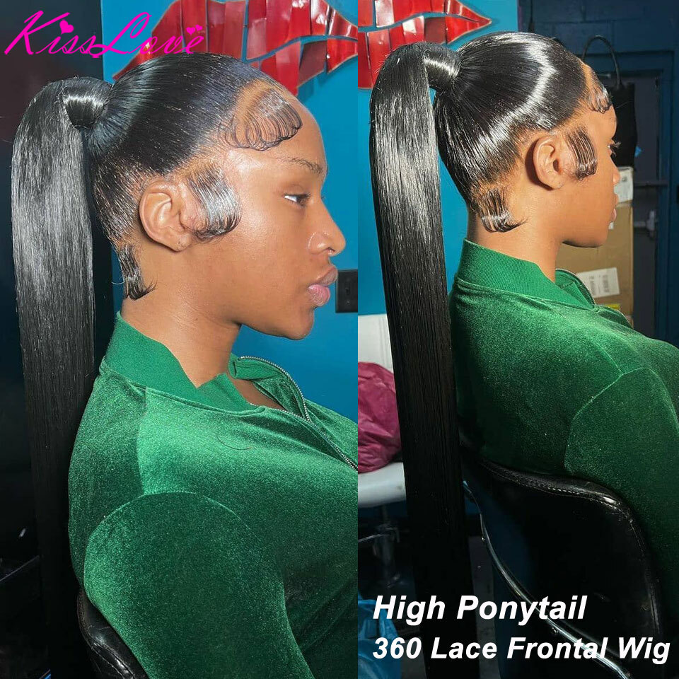 HD Transparent 360 Frontal Human Hair Wigs For Women Straight 13x4/13x6 Front Pre Plucked 5x5 Lace Closure Wig