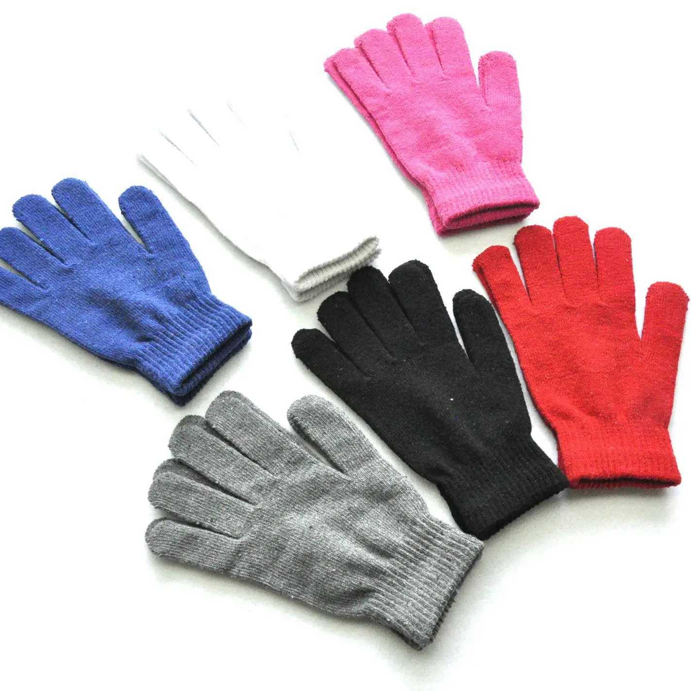 Winter Warm Knitted Gs Suitable for Female Students New Autumn Solid Color Touch Screen Gloves Outdoor Cycling Skiing Gs W241026