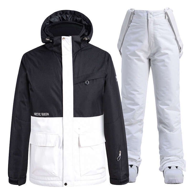 -30 Colors Matching Man & Woman Snow Wear 10K Waterproof Ski Suit Set Snowboard Clothing Outdoor Costumes Winter Jackets + Pants