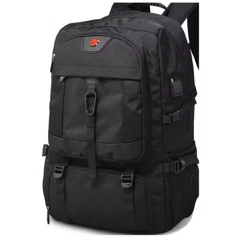 50L 80L Large Travel Backpack Men Separate Shoe Compartment Business Bag Outdoor Sports Waterproof Man Black Storage BackpacksXJ241026