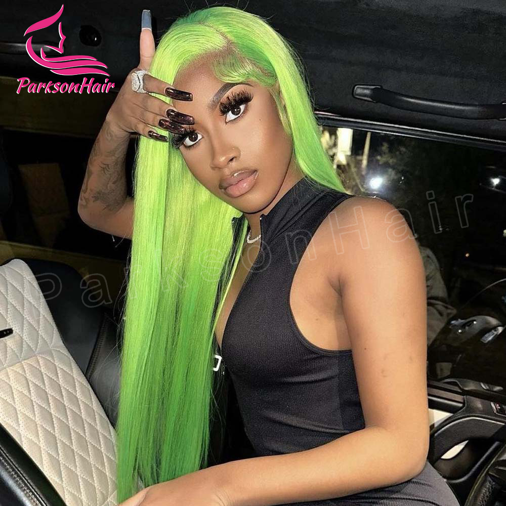Wear Go Glueless Green 613 Colored 13x4 HD Front Human Hair Wigs For Women Brazilian Straight Lace Frontal Wig