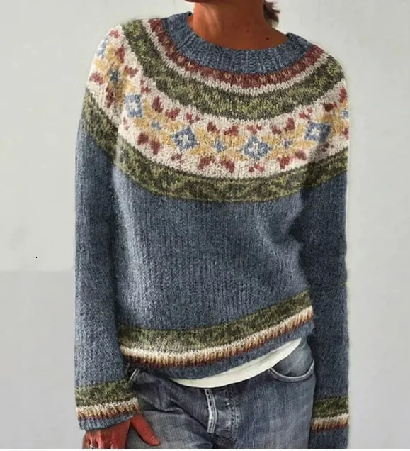 2024 Autumn Knit Women Sweater Long Sleeve Oneck Sweaters Female Fashion Casual Winter Warm Christmas Clothes 241025