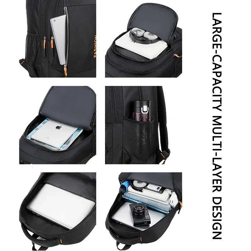 Teenage Boys School Bags Large Capacity Black Nylon Multifunctional College Middle High Student Schoolbag Backpacks MenXJ241026
