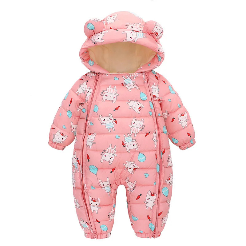 2024 Winter Jumpsuit For Kids Thick Bodysuit For born Clothing Baby Girls Clothes Baby Rompers Boys Hooded Snowsuit Parkas 241025