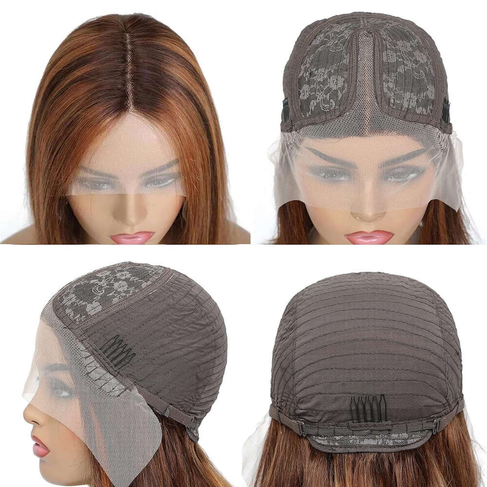Highlight Remy Wave Bob Ombre Colored Human Hair Lace Wig P4 30 Body 13X5x1 T Part Bob180% Density