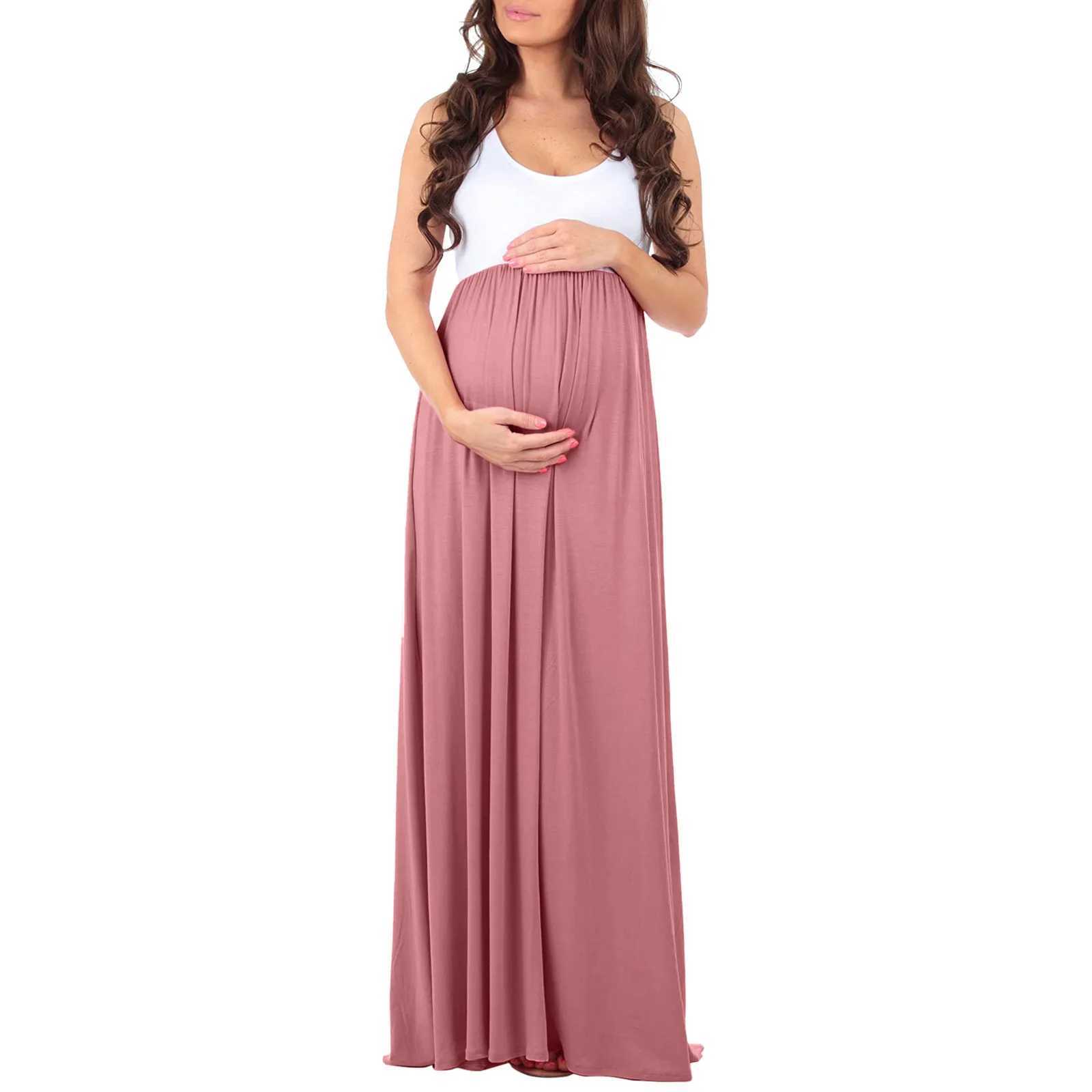 Summer casual and comfortable maternity dress colorful beach dress long skirt maternity dress maternity dress W241026