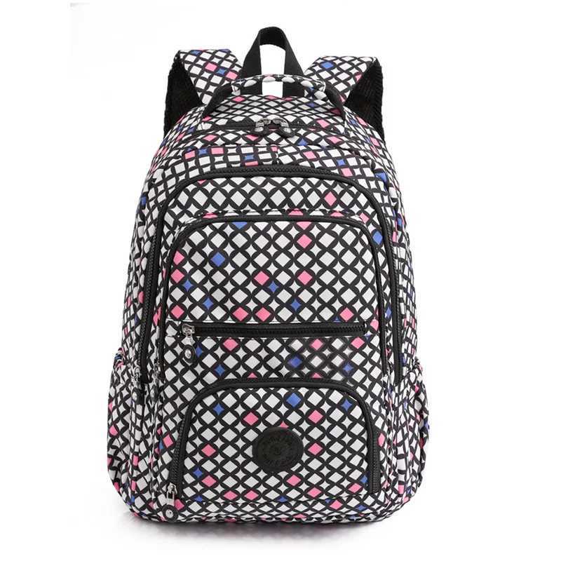 2023 New Multi Pockets College Students Backpacks Colorful Print Oxford Waterproof Travel Bags Large Capacity Laptop RucksacksXJ241026