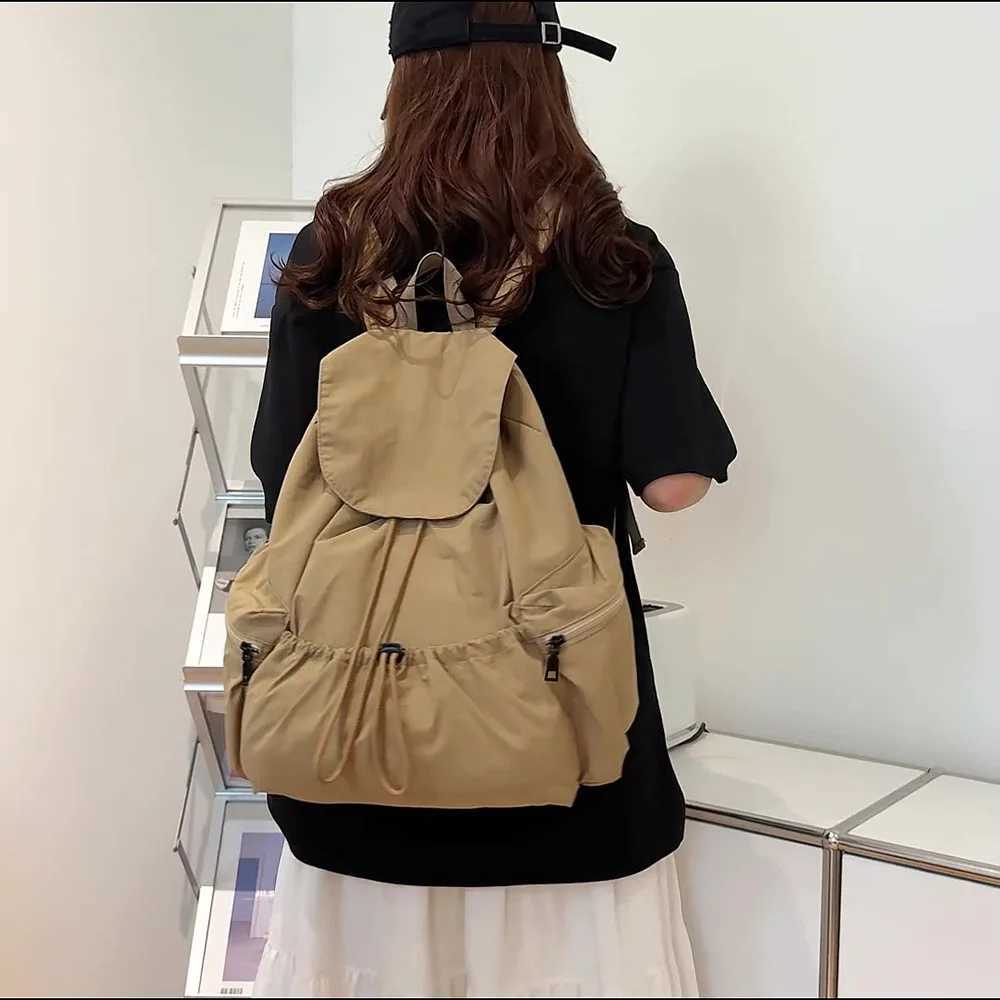 New Fi Students Backpack Bag Drstring College Backpack Portable Casual Backpacks Double Shoulder Bag With Large CapacityXJ241026