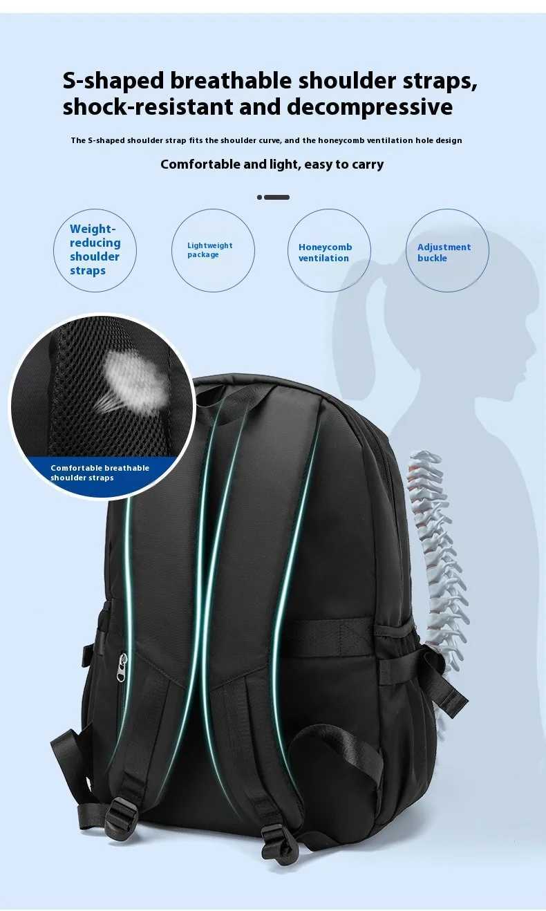 Junior High School Bag New Mori Large Capacity Load Reduction Ins Backpack High School Appearance Level BackpackXJ241026