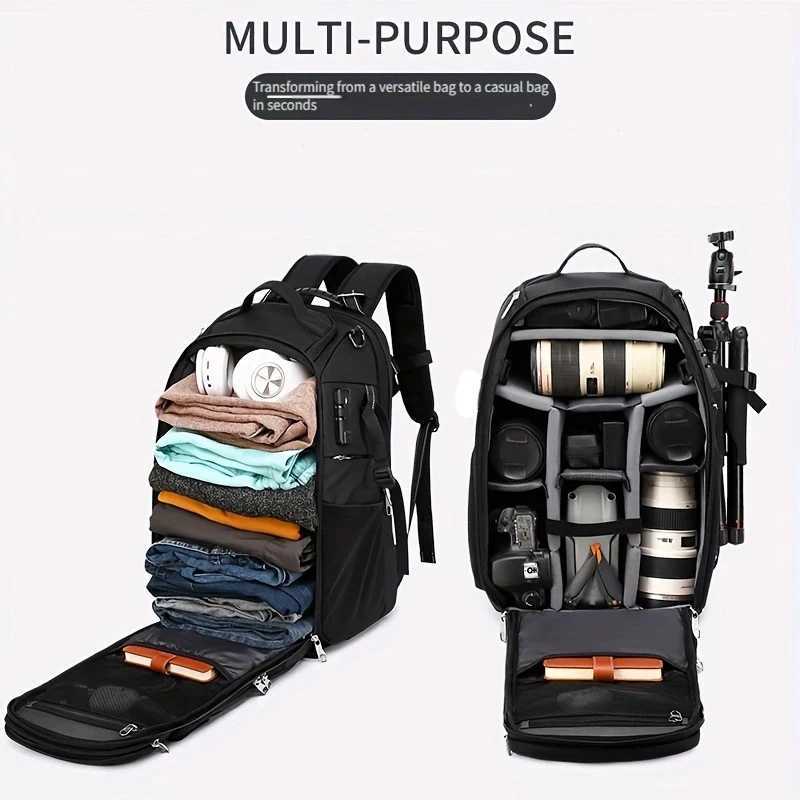 Multi-purpose photography backpack waterproof professional camera bag 17-inch laptop backpack SLR UAV suitcase large capacityXJ241026