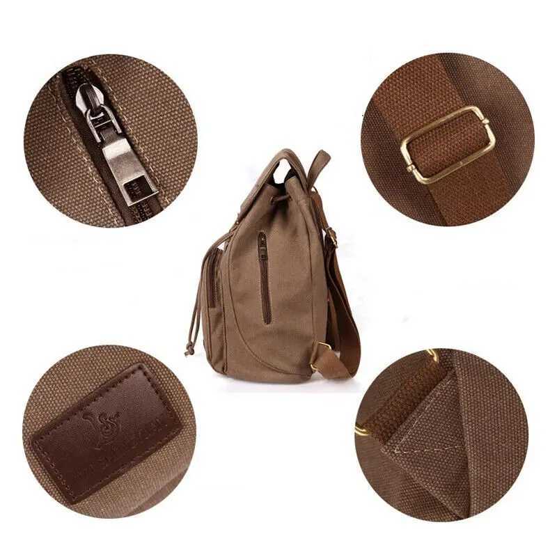 Women Backpack Fi All-Mah Canvas Lady Business Travel Leisure Canvas Bag Girl Large-Capacity Casual Anti-Theft SchoolbagXJ241026