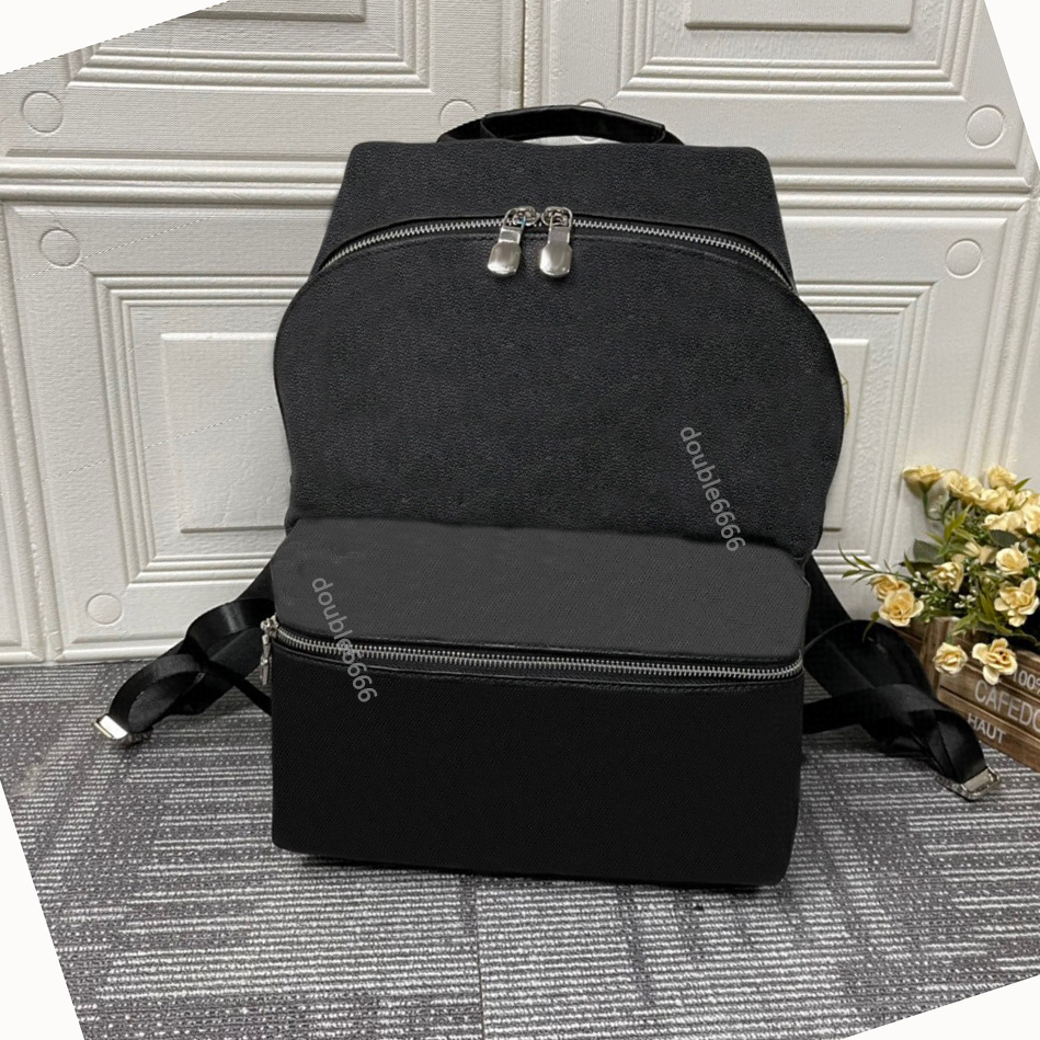 Designer men's backpack leather plaid canvas print messenger bag business shoulder bag stylish waterproof laptop backpack stylish work backpack