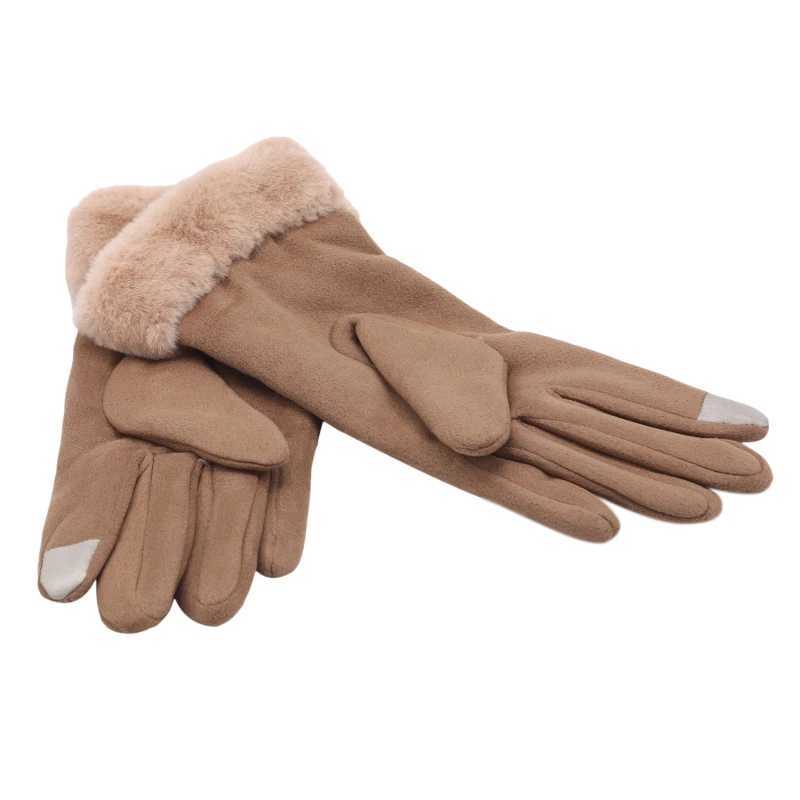 Womens Gs autumn winter fashion thick anti cold warm gloves full finger gloves outdoor womens Gs touch screen W241026