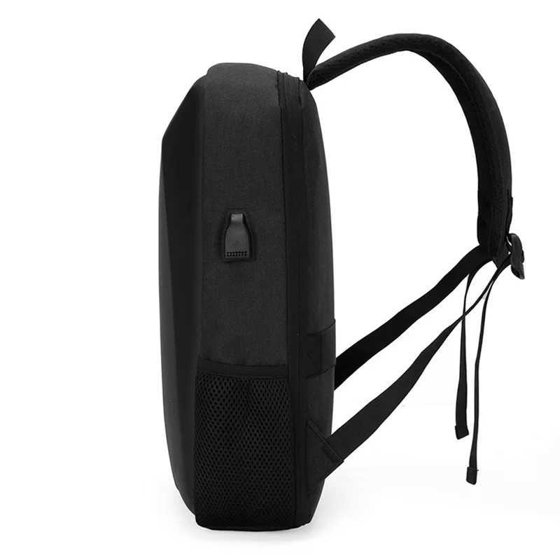 Black PC Hard Shell Bag Leisure Commuting Waterproof Lightweight Business Backpack Mens Backpack Anti-theft Lock Computer BagXJ241026
