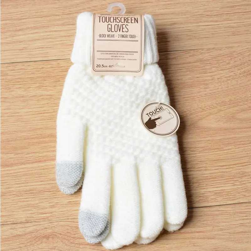 Winter wool warm knitting G mobile touch screen knitting G full finger tube female crochet G W241026