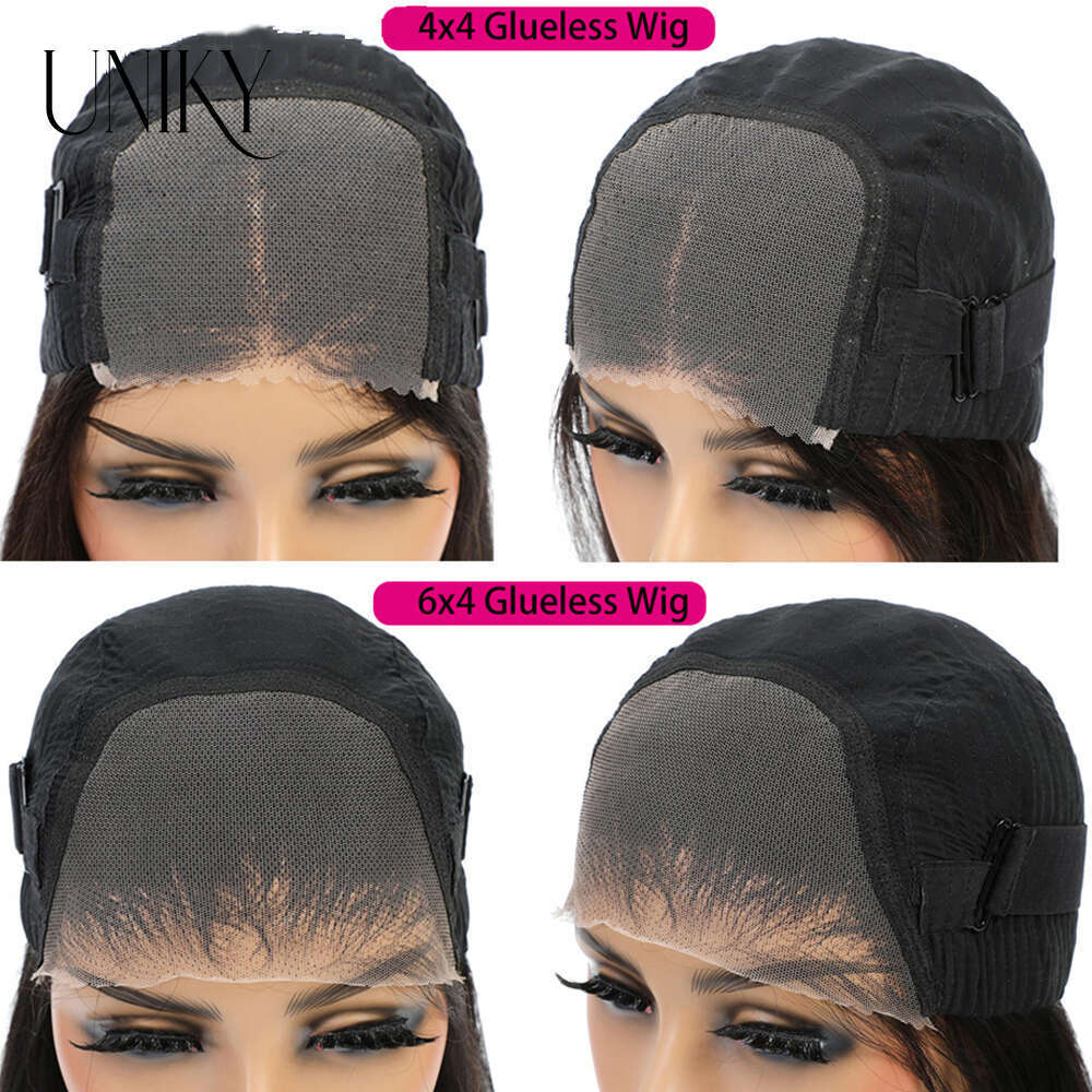 12A Wear And Go Glueless 180 Density Straight Bob Preplucked Human Hair Wigs 4X4 Hd Lace Closure Wig On Sale Clearance