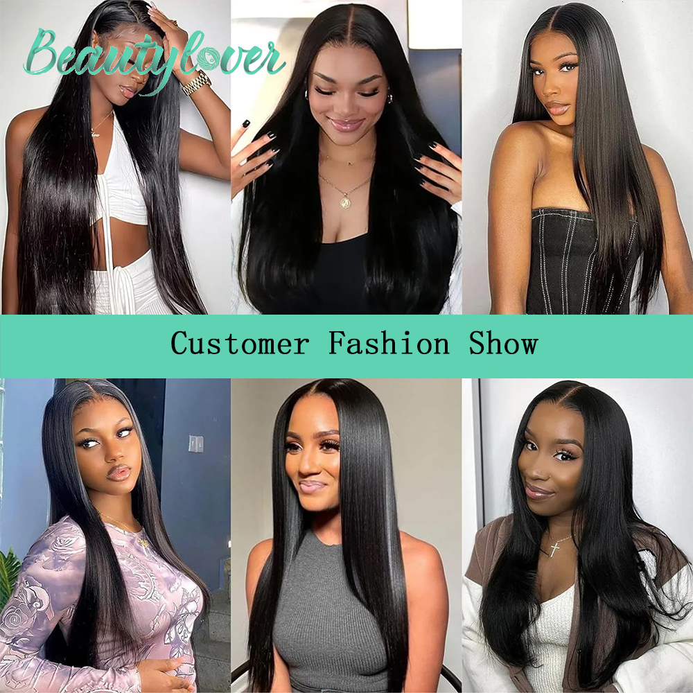 6X4 Straight Pre-Cut Lace Wigs 180% Glueless Wig Human Hair Ready To Wear For Black Women