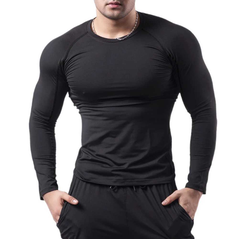 Mens Fashion Printed Shirt Breathable Compression T-shirt Sports Shirt Summer Quick Drying Long Sleeve Outdoor Exercise T-shirt W241026