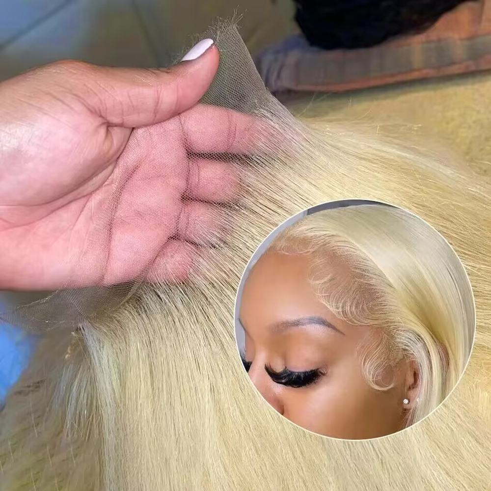 200% HD Transparent 613 Body Wave 13x6 Front Human Hair Wig Color Preplucked 13x4 Honey Blonde Lace Frontal Wigs For Women
