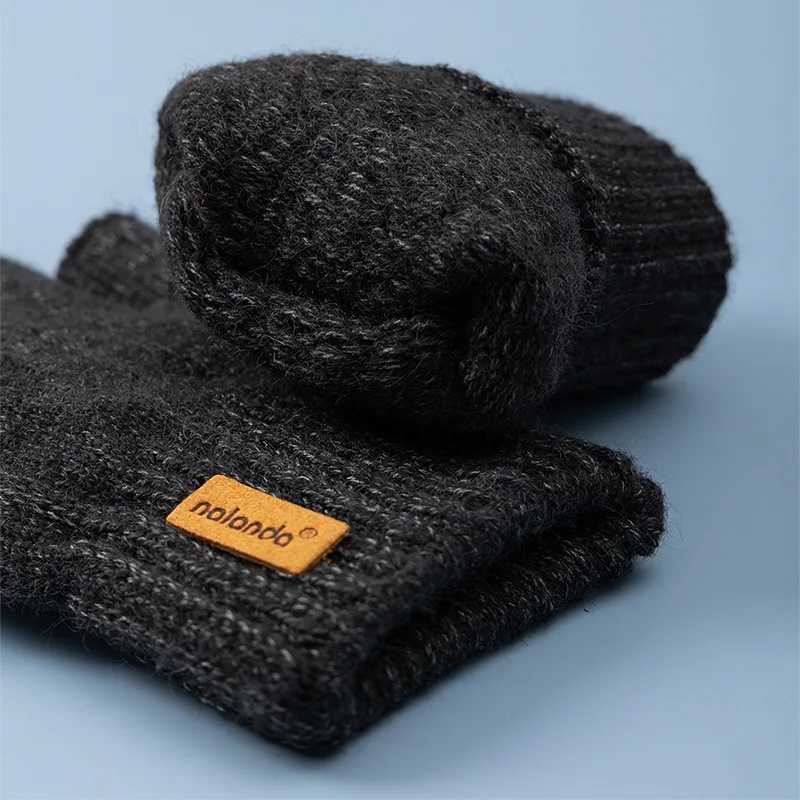 Fashionable winter autumn knitted GS warm plush finger GS men and women outdoor sports touch screen GS W241026