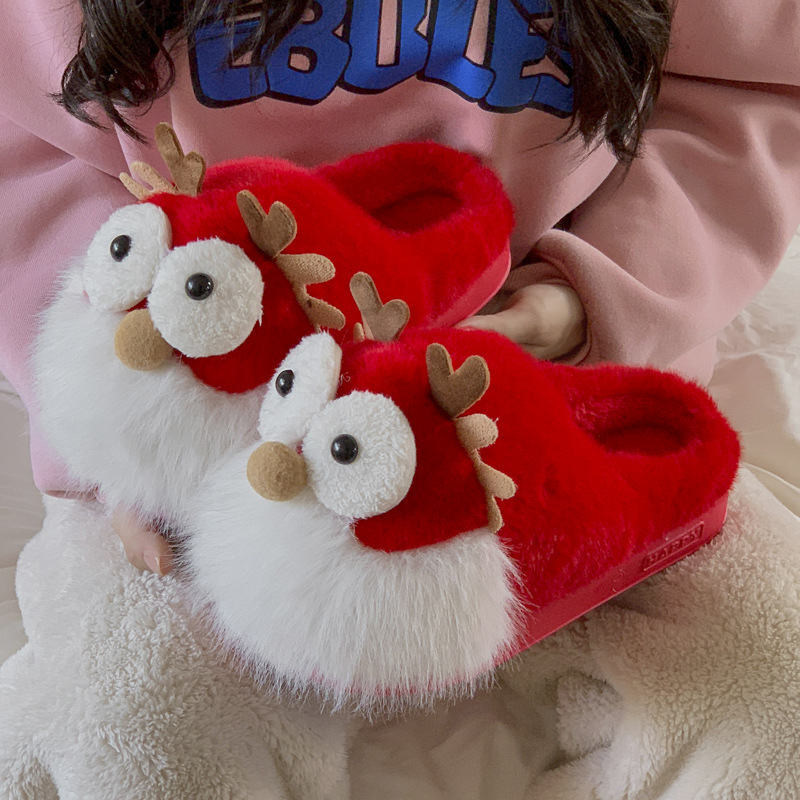 Cozy 2024 Cartoon Cotton Slippers for Women's Winter Warmth d212