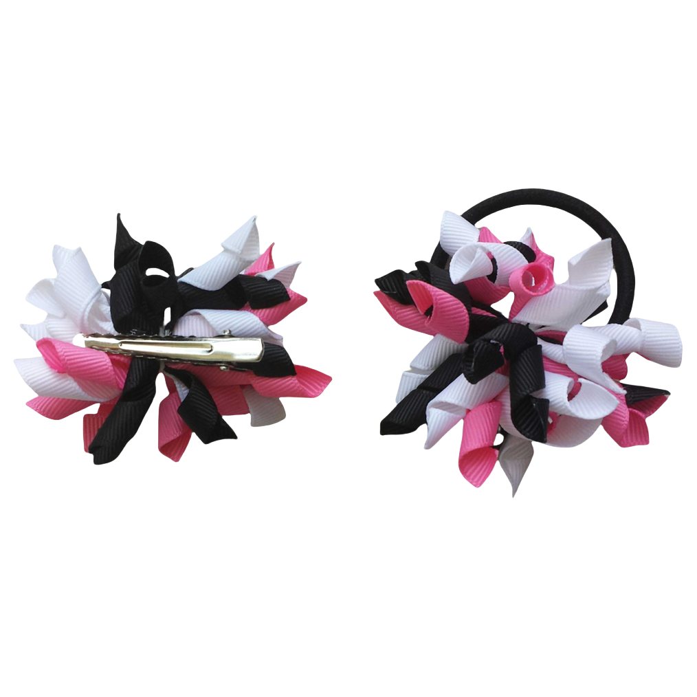 Korker Side Clip Cute Princess Barrettes Bowknot Children Girls 2.5INCH Hair Bows Flowers Clips Headwear Baby Bobbles Curlies Loop Ribbon Accessories 