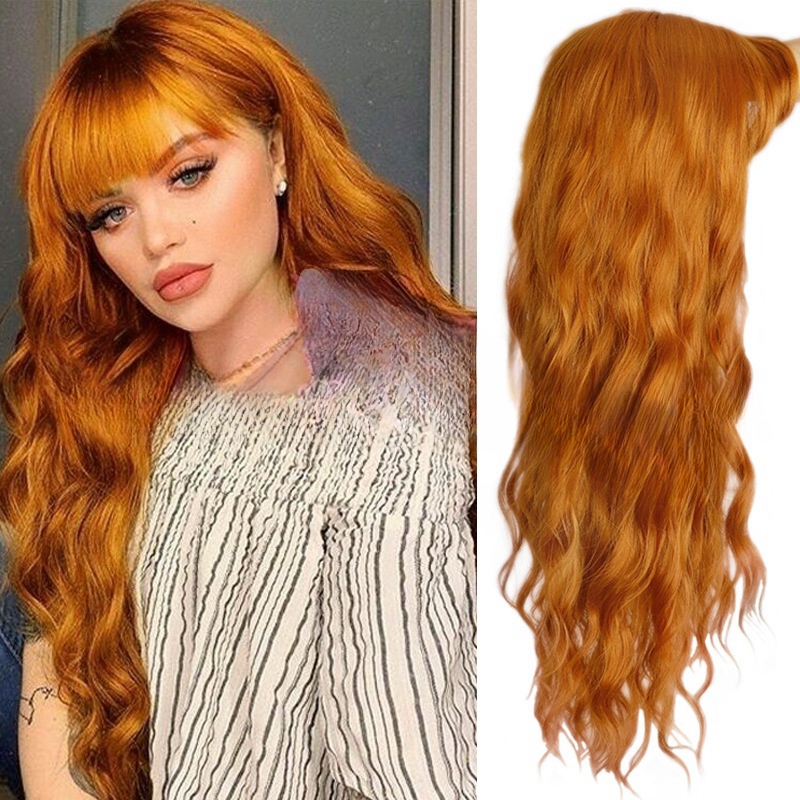 Hot selling wigs for women long curly hair corn perm synthetic fiber wigs human hair