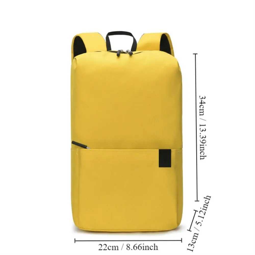 Portable Large Capacity Small Backpack Solid Color Waterproof Travel Bag Multiple Pockets Unisex School Bags TravelXJ241026