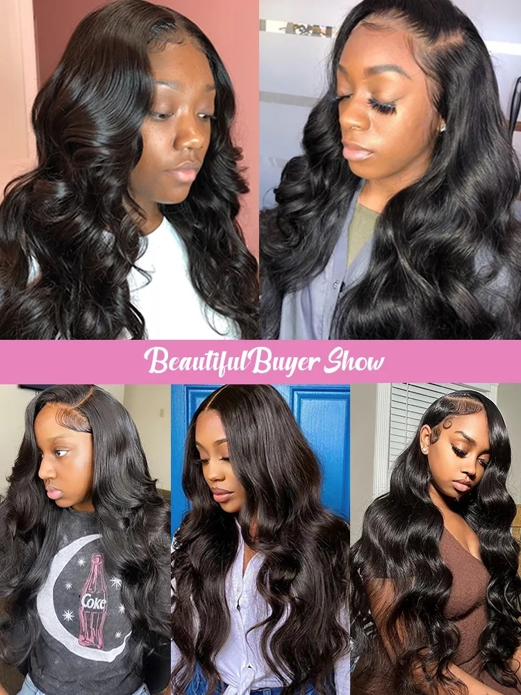 36Inch Body Wave Transparent 13x6 Front Human Hair Wigs Indian Remy Raw 13x4 Frontal For Women Lace Closure Wig