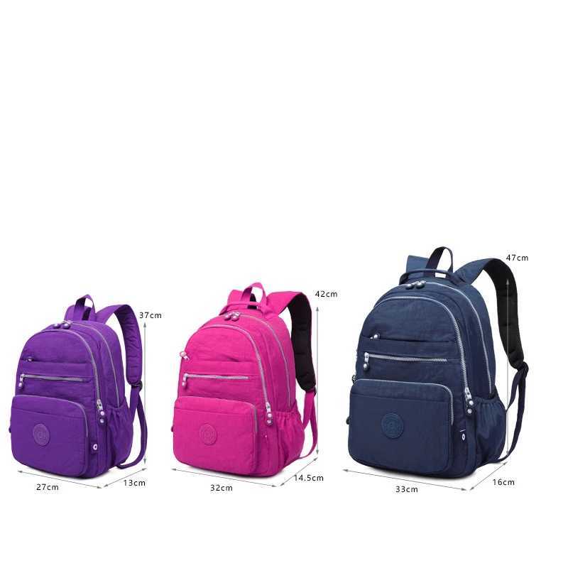 Highend Grey A4 Large Capacity Women Men Laptop Backpack Boy Girl Lightweight Waterproof Schoolbag Travel Bag Red Purple M1604XJ241026