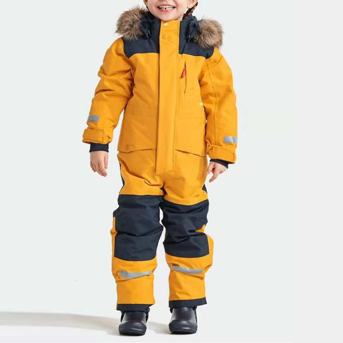 Children Ski Jumpsuit Ski Suit Boys Girls Autumn Winter Windproof Warm Outdoor Fleece Jacket Pants Kids Skiing Snowboarding Suit 241025