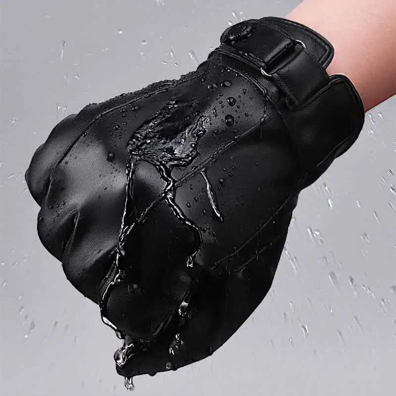 Winter Gs Mens Leather Gs Tactical Touch Screen Wool Keep Warm Waterproof Driving Mens Ski Board Outdoor Sports G W241026