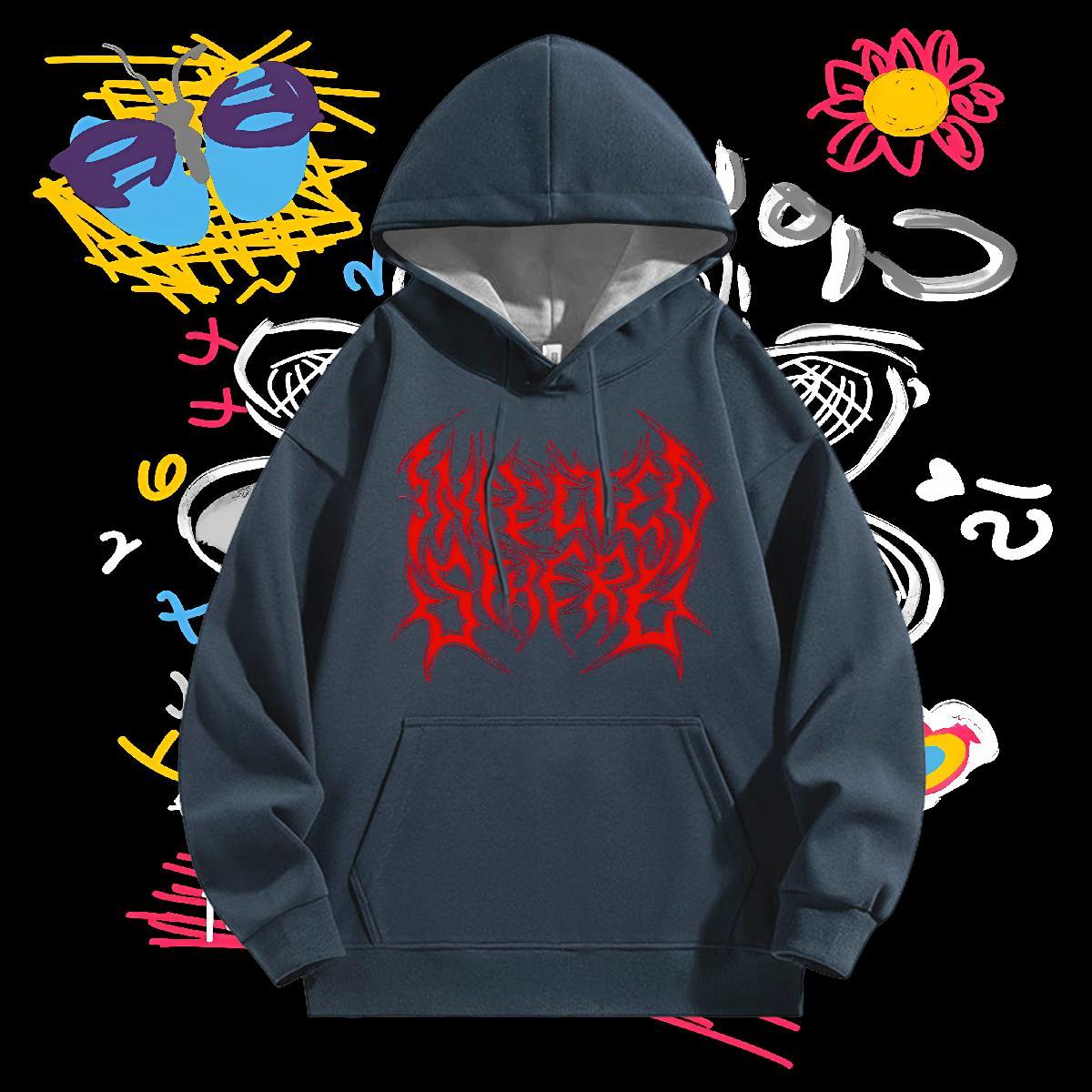 Stylist Man Hoodie Drawstring Long Sleeve Loose Hoodie Pullover Custom Printing Wear Home Outdoor Tech Fleece