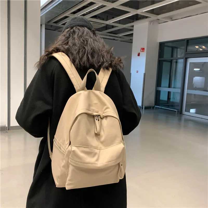 Korean Fiable Backpack Simple Large Capacity Backpack Anti-Theft Soxford Cloth Houlder Bag School Bag for Teenager GirlsXJ241026