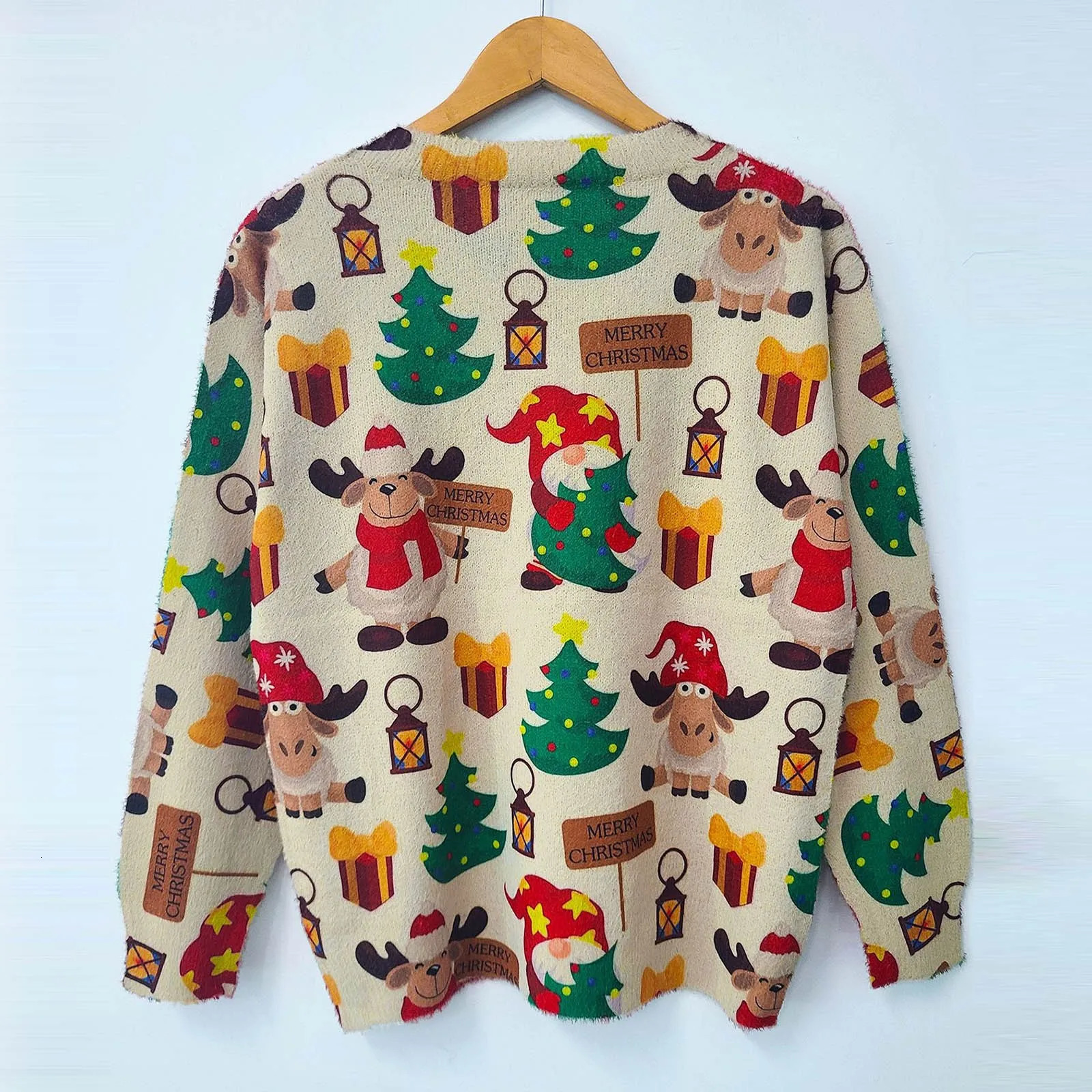 Ladies Round Neck Christmas Sweatshirts for Men Big And Tall Women Pullover Sweaters Fall Winter Sweatshirt 241025