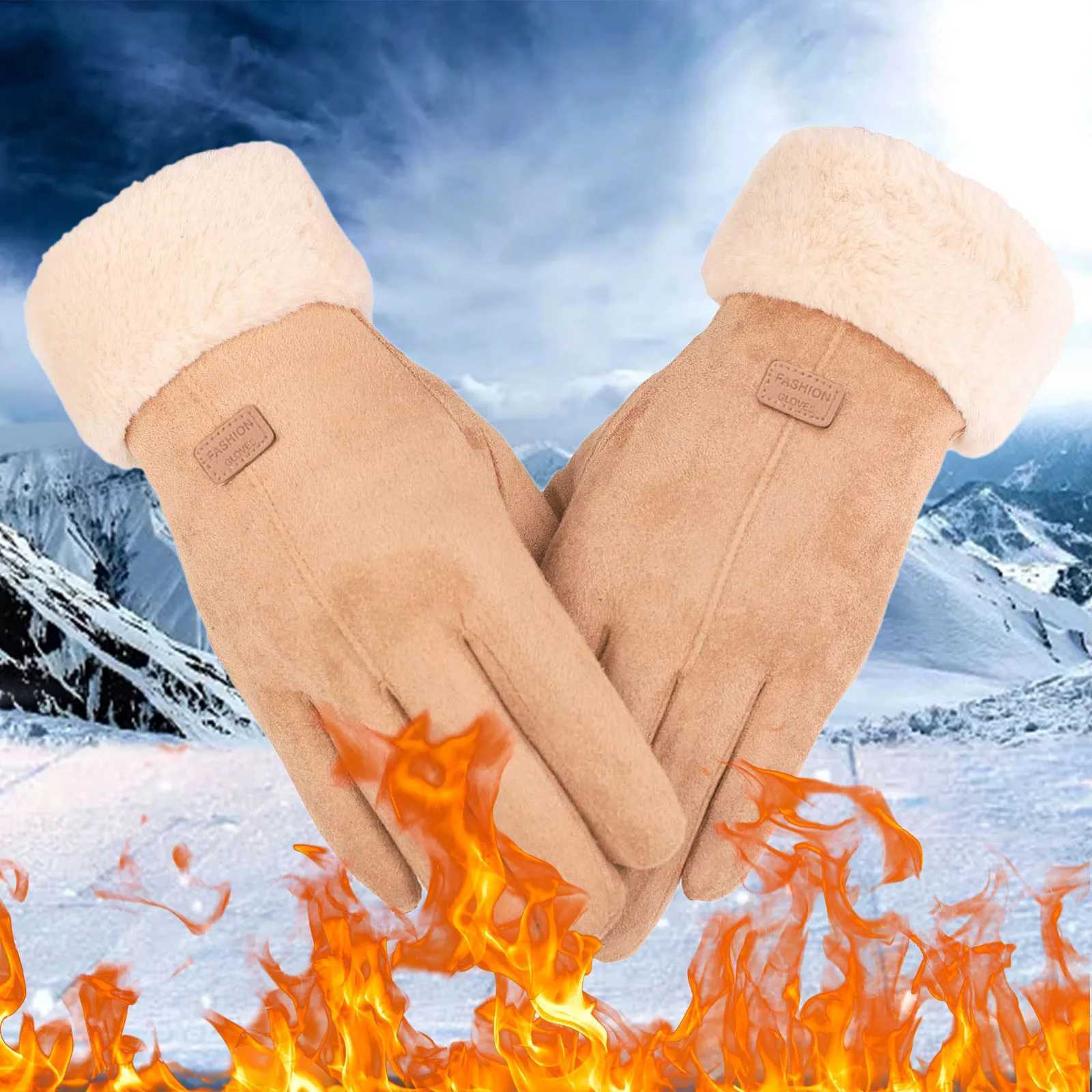 Gs Warm Cable Womens Elastic Touch Screen Knitted Winter Driving Cuffs Gs Gloves Mens Warm Womens Gs W241026