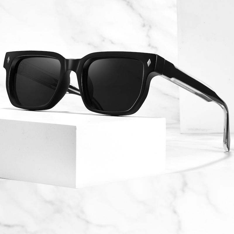 Retro Cat Eye Sunglasses Women Rectangle Cool Steampunk Thick Sun Glasses for Men y2k Wrap Around Cyberpunk Futuristic Personalized Shades UV400 Rivet
