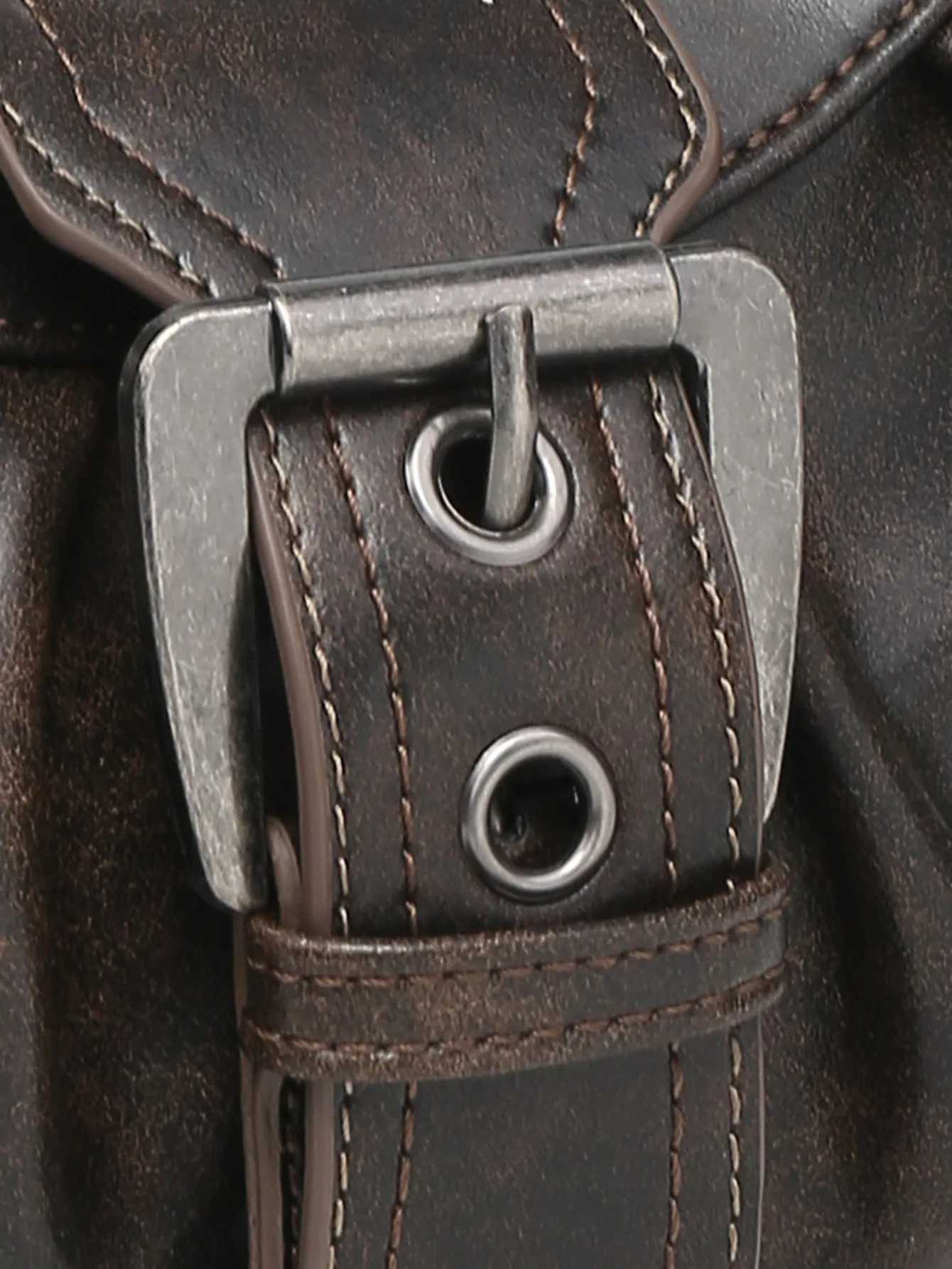 New Fashion Maillard Style Shoulder Bag Vintage Leather Spicy Girl Y2K Armpit Bag Belt Trendy Saddle Bag Retro Handbag Y250320