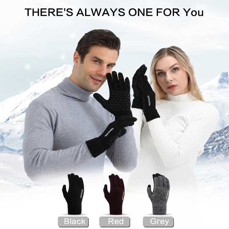 Riding Gs Outdoor Autumn Warmth Gs Wool Running Men and Women Windproof Touch Screen Fit Photo 1 Pair W241026
