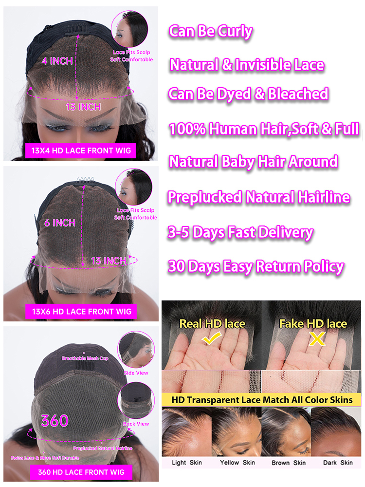 MEODI HAIR 250 Density Bone Straight 13x6 Hd Frontal Wig 30 40 Inch 13x4 Lace Front Human Hair Wigs For Women Pre Plucked
