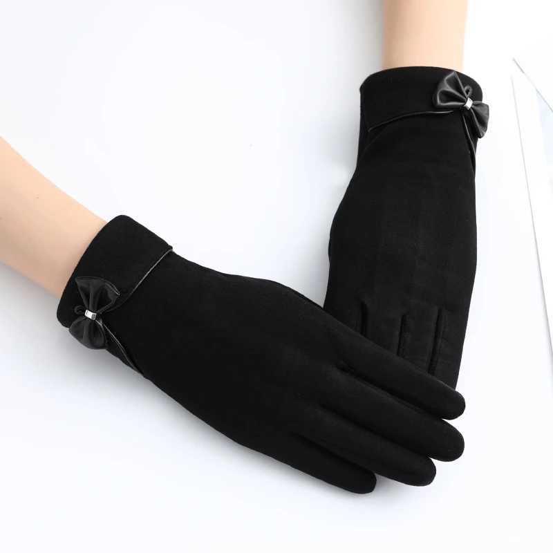 New Fashion Winter Gs Warm Touch Screen Riding Windproof Indoor Plush Warm Grasp Velvet Gs Womens Outdoor Gs W241026
