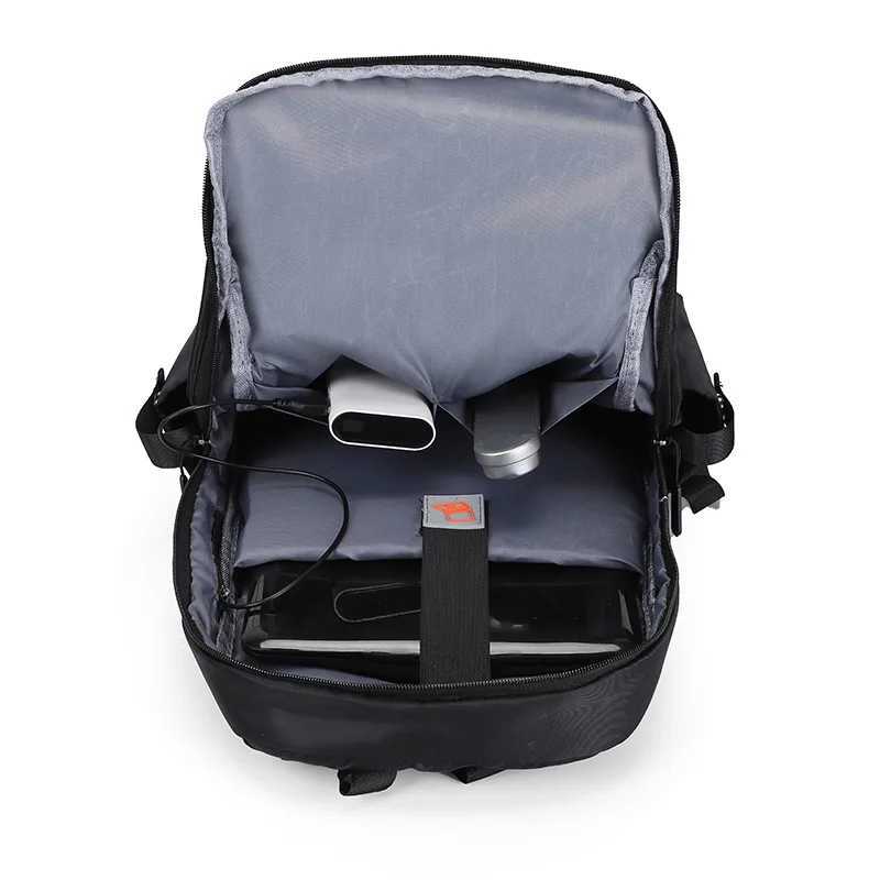 2023 New Luxury Genuine Leather Backpack for Men Travel Black Bagpack Fi Oxford Cloth Men Business Laptop MochilaXJ241026