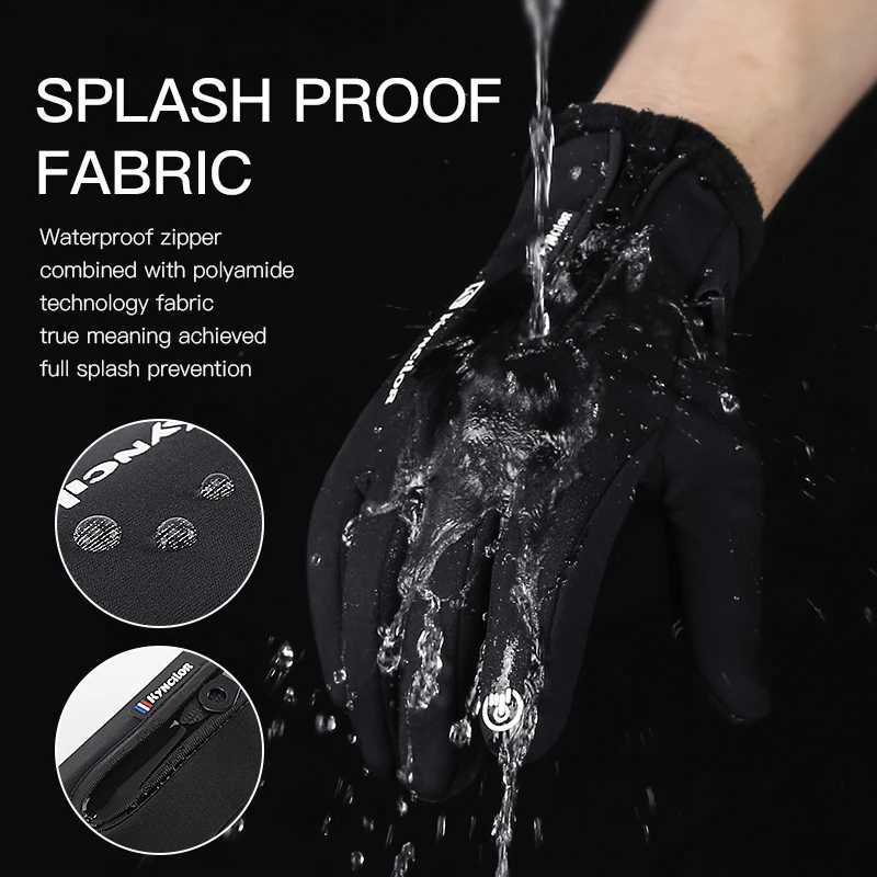 Outdoor Winter Cycling Gs Warm Touch Screen Wear resistant Anti slip Zipper Bike Gs Mens Hiking Work W241026