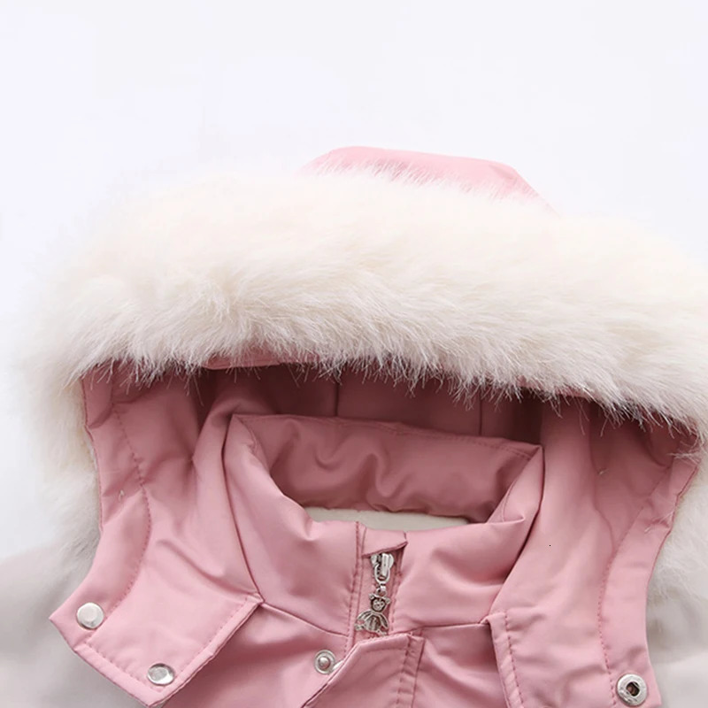 Baby Winter Ski Suit Thicken Baby Jumpsuit Fashion Children Clothing Set Waterproof Kids Girls Snowsuit Warm Boys Overalls 241025