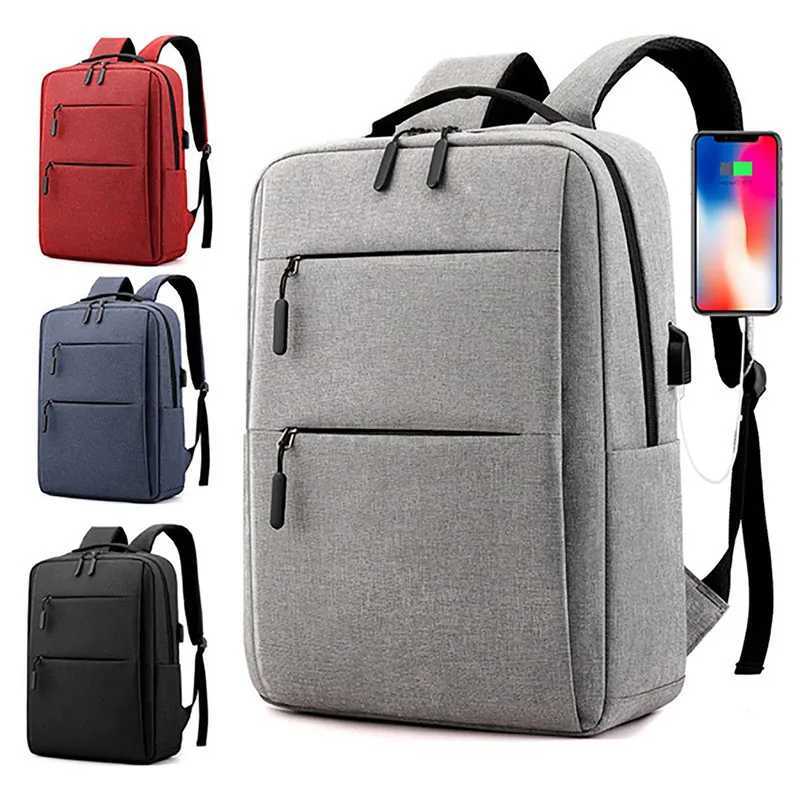 Laptop Backpack Men Pack Office Work Women Bagpack Business Anti Theft Unisex Black Thin Light Backpacking USB External ChargeXJ241026